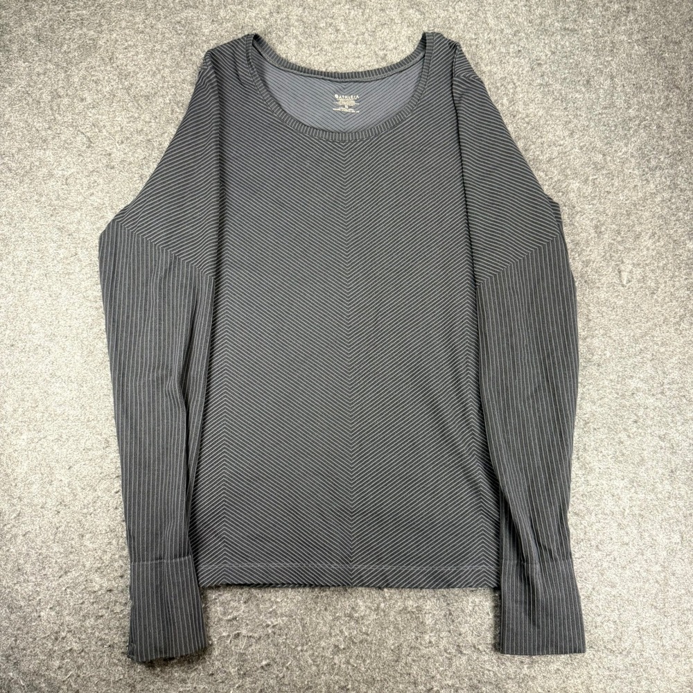 Athleta Shirt‎ Womens XL Black Long Sleeve Athletic Lightweight Performance Top